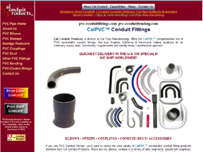 pvc-conduitfittings.com site designed developed maintained by larry dunlap web design