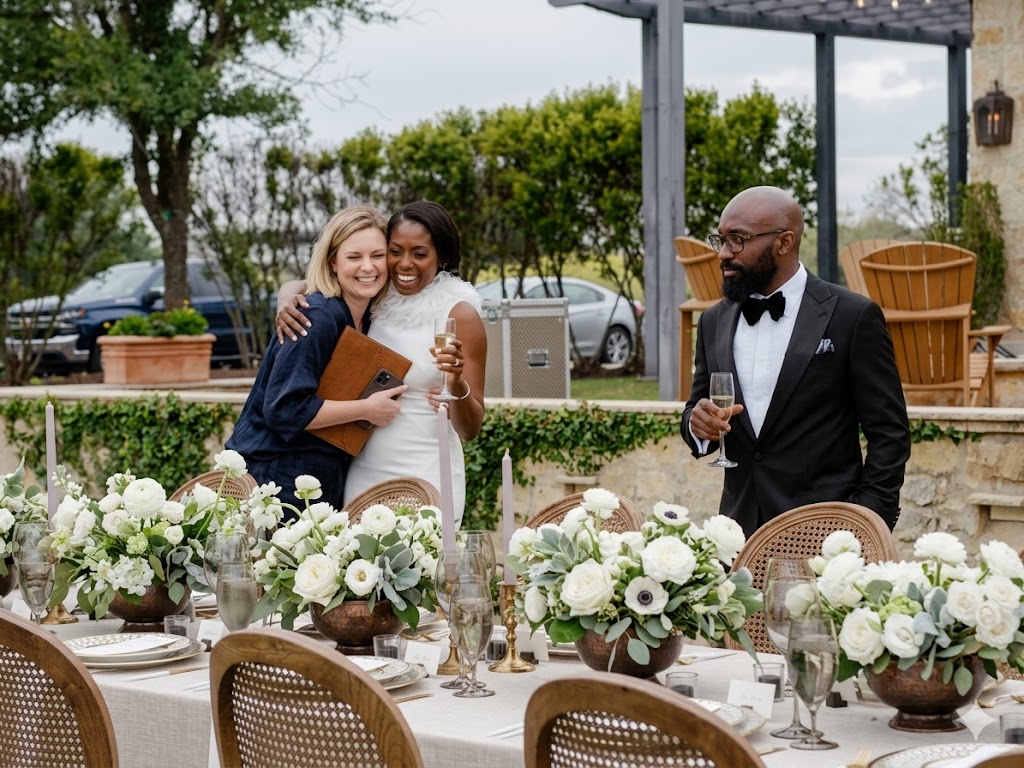 Couple heureux lors de leur mariage organisé par W-Wizards